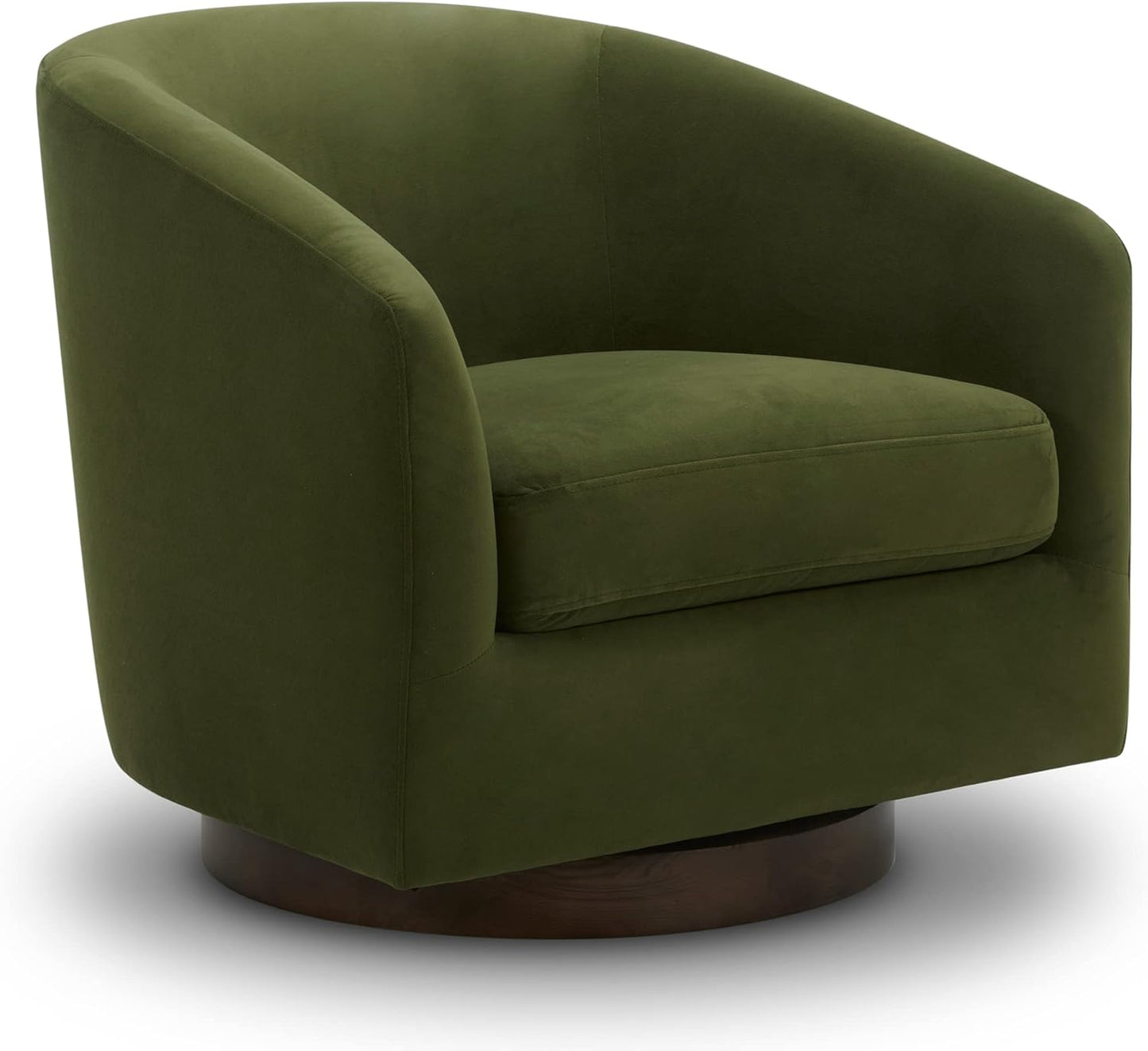 CHITA Swivel Accent Chair, FSC Certified Upholstered Velvet Barrel Chair for Living Room, Fully Assembled, Burnt Orange