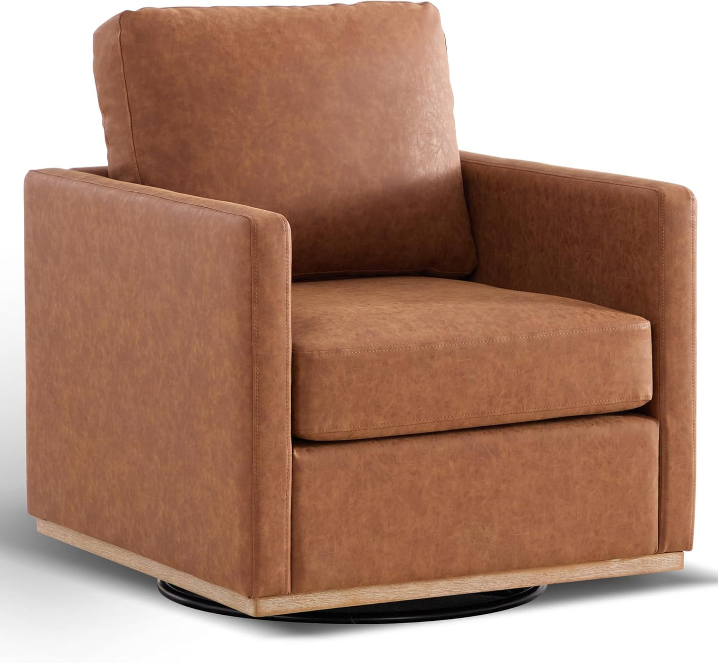 Aoiy & Wifon 30.7" W Swivel Accent Chair Set of 2, Mid Century Modern Swivel Chairs for Living Room, Comfy Small Accent Chair, Wavy Chenille, Taupe