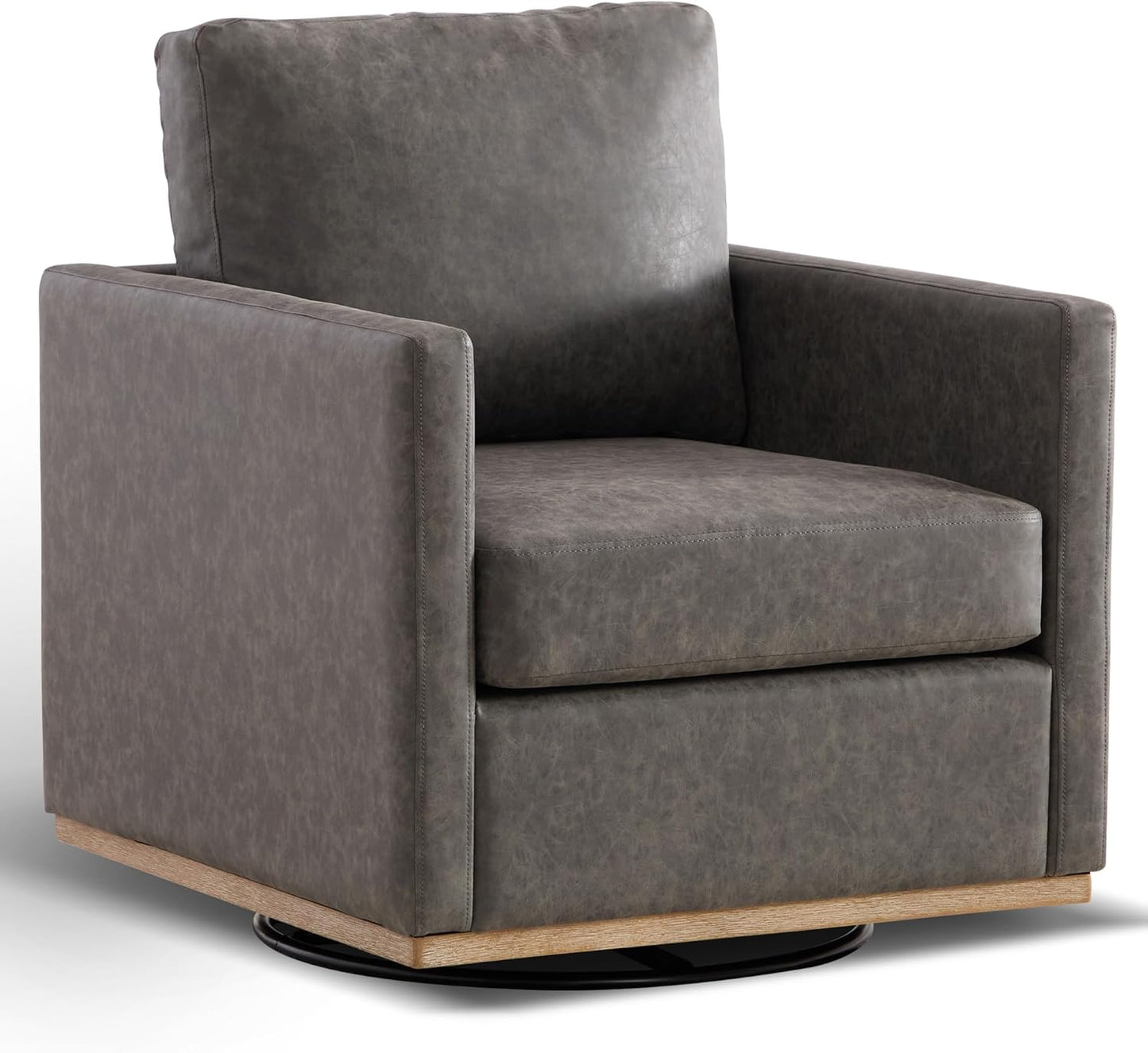 Aoiy & Wifon 30.7" W Swivel Accent Chair Set of 2, Mid Century Modern Swivel Chairs for Living Room, Comfy Small Accent Chair, Wavy Chenille, Taupe