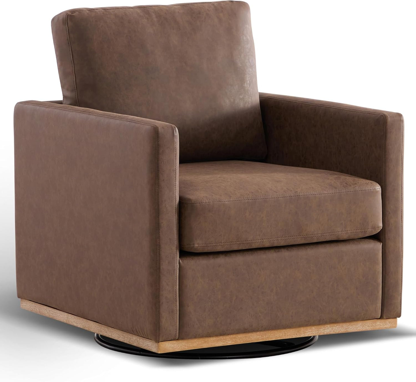 Aoiy & Wifon 30.7" W Swivel Accent Chair Set of 2, Mid Century Modern Swivel Chairs for Living Room, Comfy Small Accent Chair, Wavy Chenille, Taupe