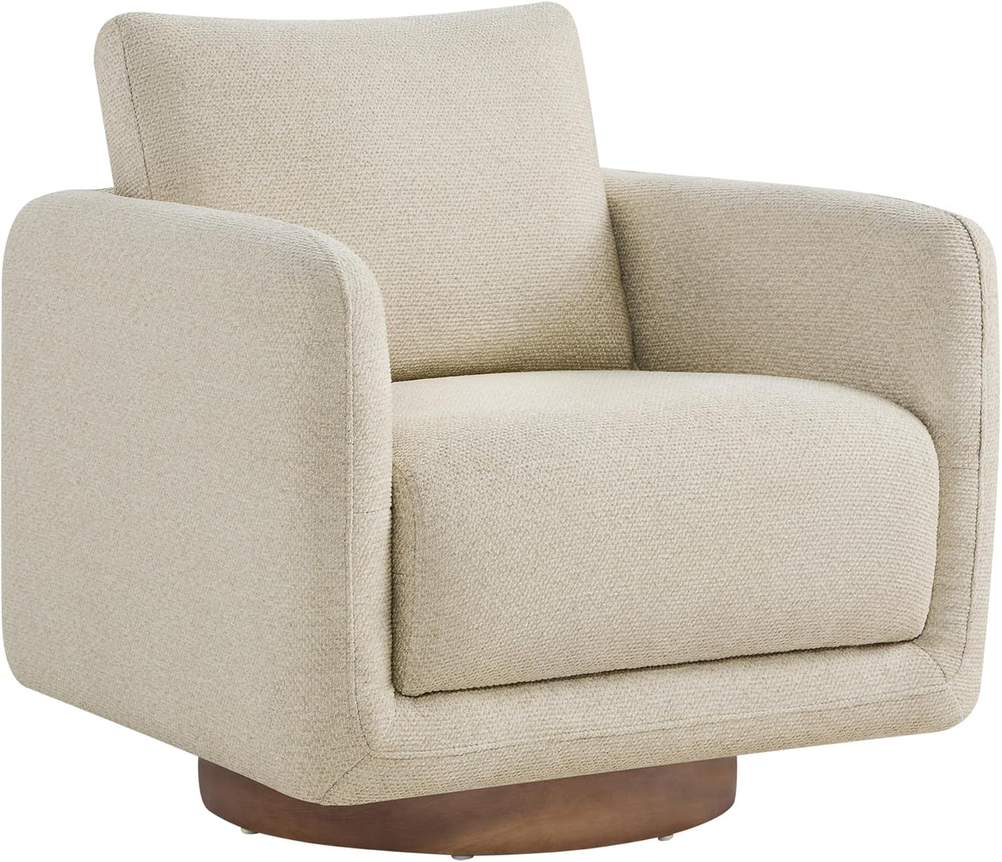 Swivel Accent Chair Round Barrel Armchair Upholstered Performance Fabric for Living Room Bedroom Waitingroom,2 Box,Moss Green
