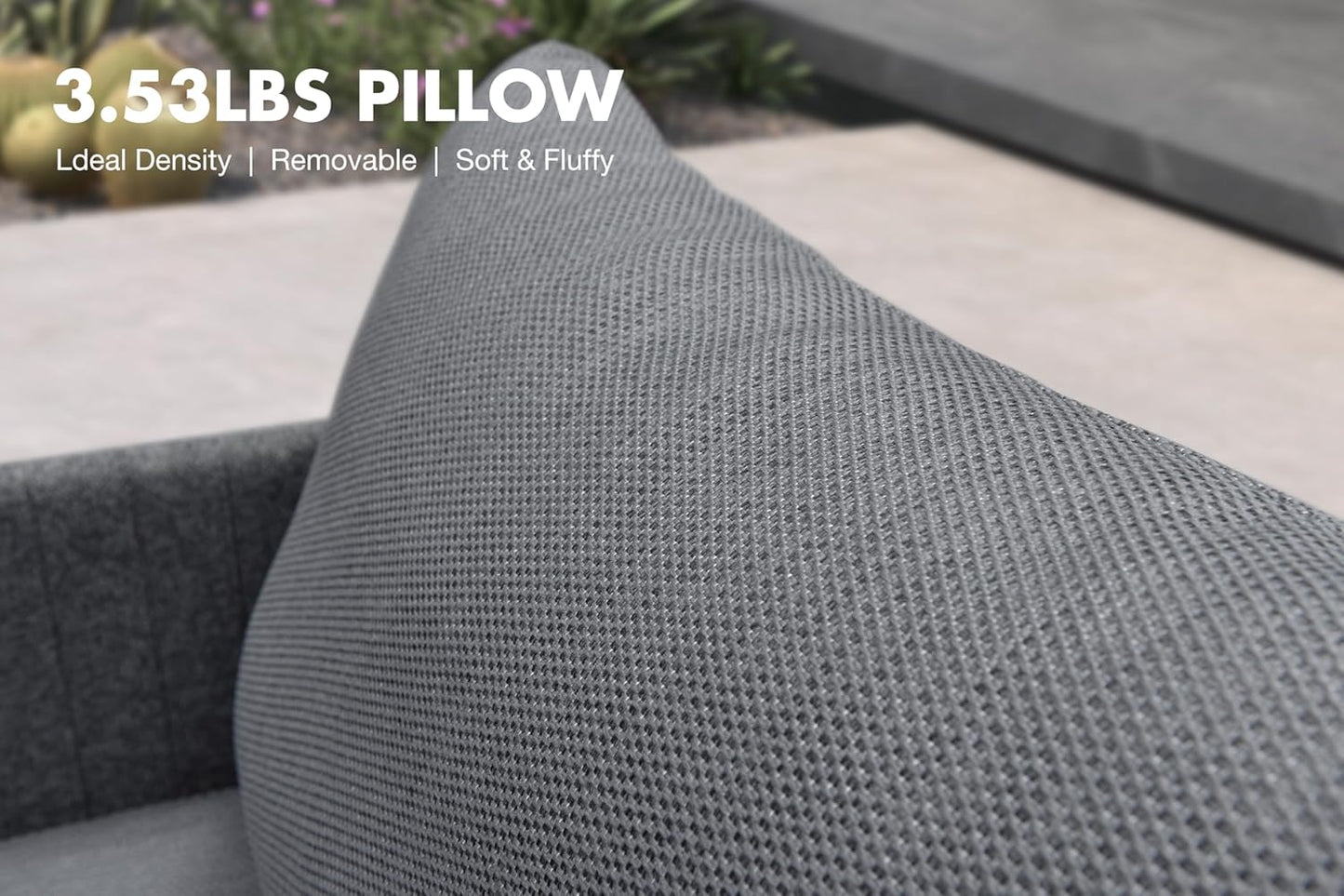 PURPLE LEAF Patio Furniture Set 8 Pieces Outdoor Conversation Sets PP Rope Patio Sofa with Cushions Manual Weaving Deep Seating Furniture for Porch Lawn Backyard Gray