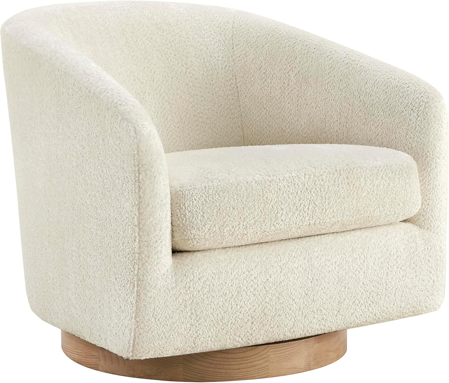 CHITA Swivel Accent Chair, FSC Certified Upholstered Velvet Barrel Chair for Living Room, Fully Assembled, Burnt Orange