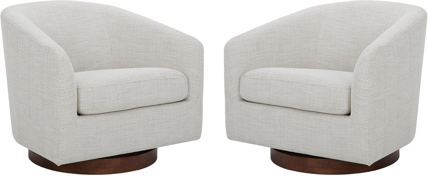 CHITA Swivel Accent Chair, FSC Certified Upholstered Velvet Barrel Chair for Living Room, Fully Assembled, Burnt Orange