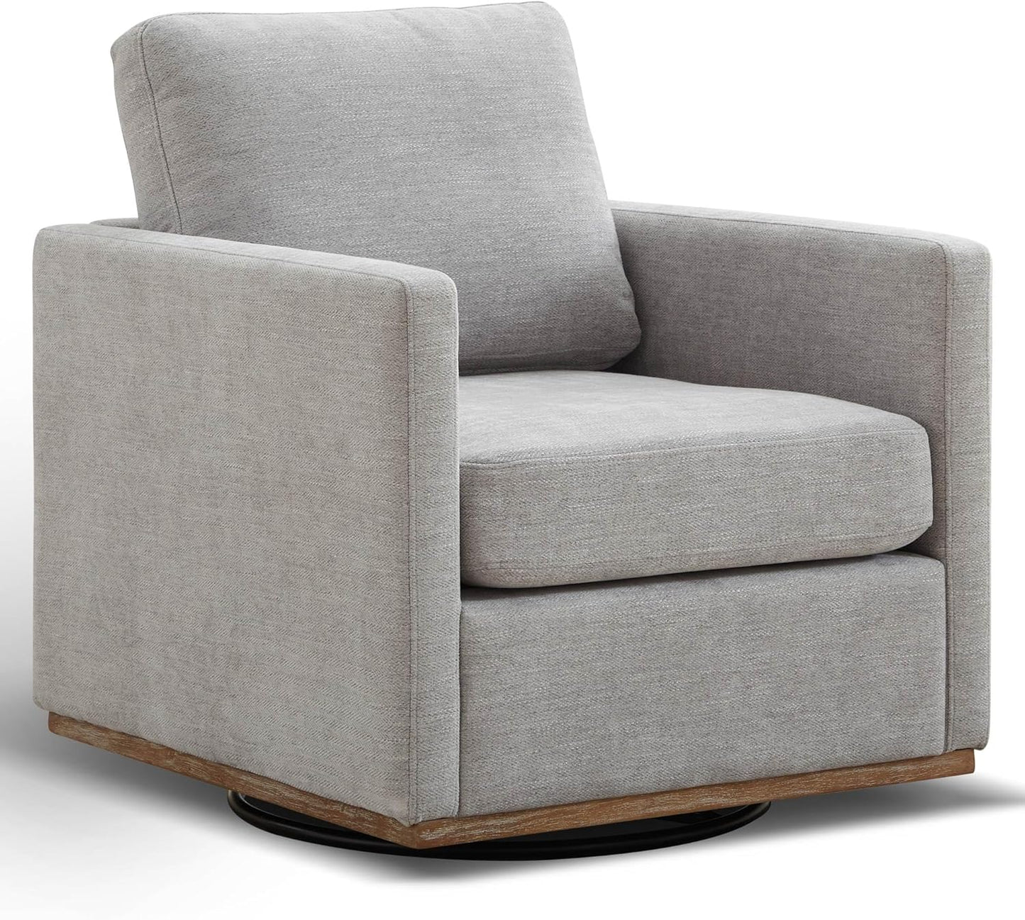 Aoiy & Wifon 30.7" W Swivel Accent Chair Set of 2, Mid Century Modern Swivel Chairs for Living Room, Comfy Small Accent Chair, Wavy Chenille, Taupe