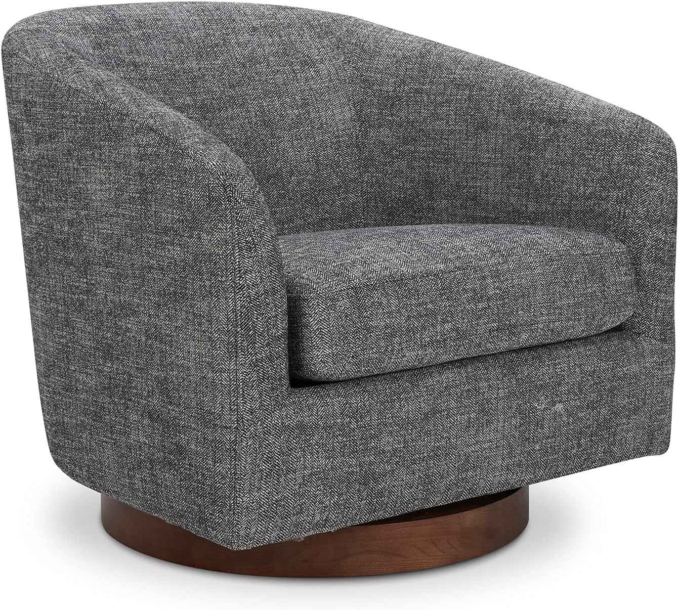 CHITA Swivel Accent Chair, FSC Certified Upholstered Velvet Barrel Chair for Living Room, Fully Assembled, Burnt Orange