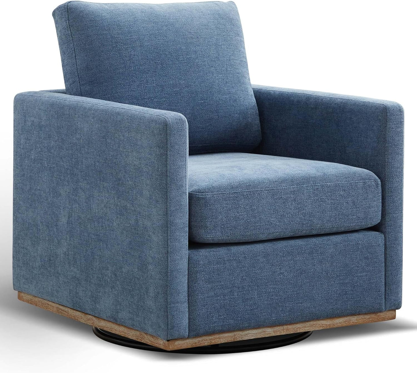 Aoiy & Wifon 30.7" W Swivel Accent Chair Set of 2, Mid Century Modern Swivel Chairs for Living Room, Comfy Small Accent Chair, Wavy Chenille, Taupe