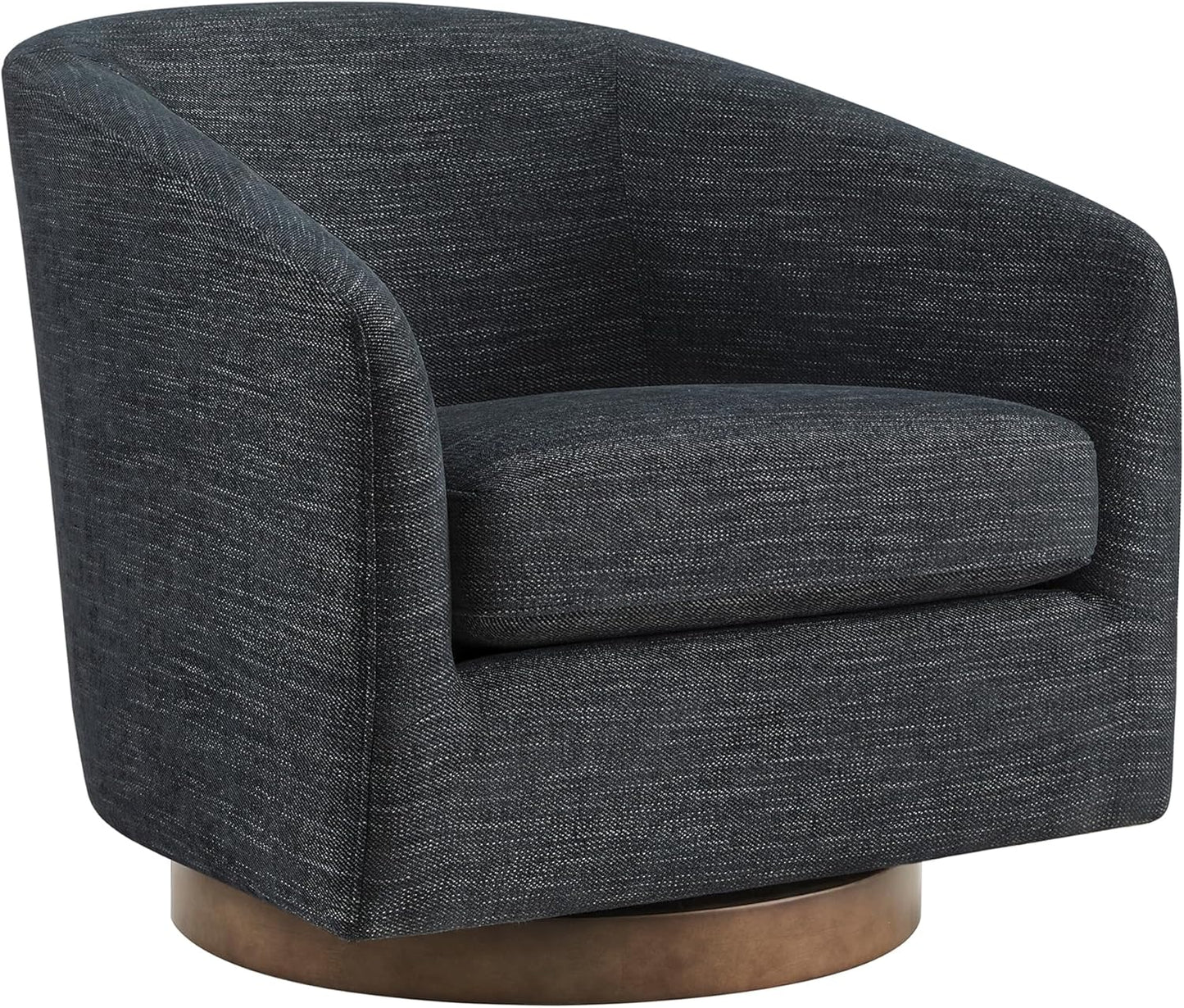 CHITA Swivel Accent Chair, FSC Certified Upholstered Velvet Barrel Chair for Living Room, Fully Assembled, Burnt Orange